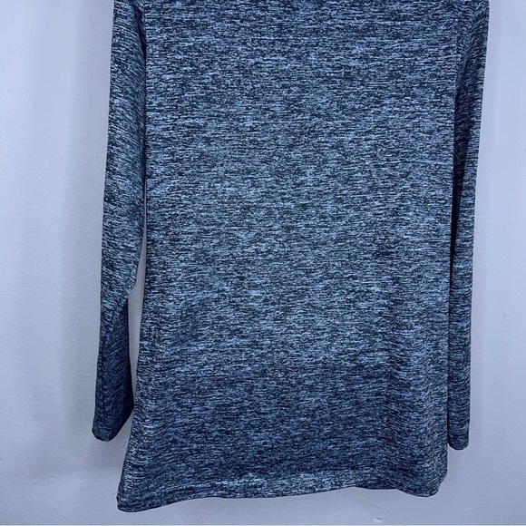 MEDIUM GREY COWL NECKLINE ATHLETIC  ACTIVEWEAR PULLOVER WOMENS STRETCH POCKET - Picture 8 of 12